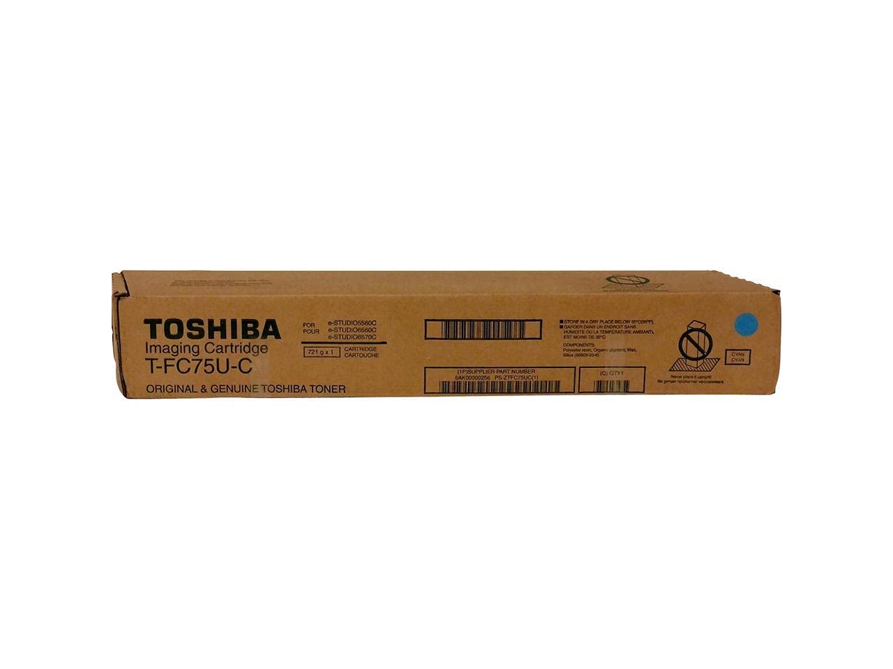 Amazon.com: Toshiba Original TFC75UC Cyan Toner : Office Products