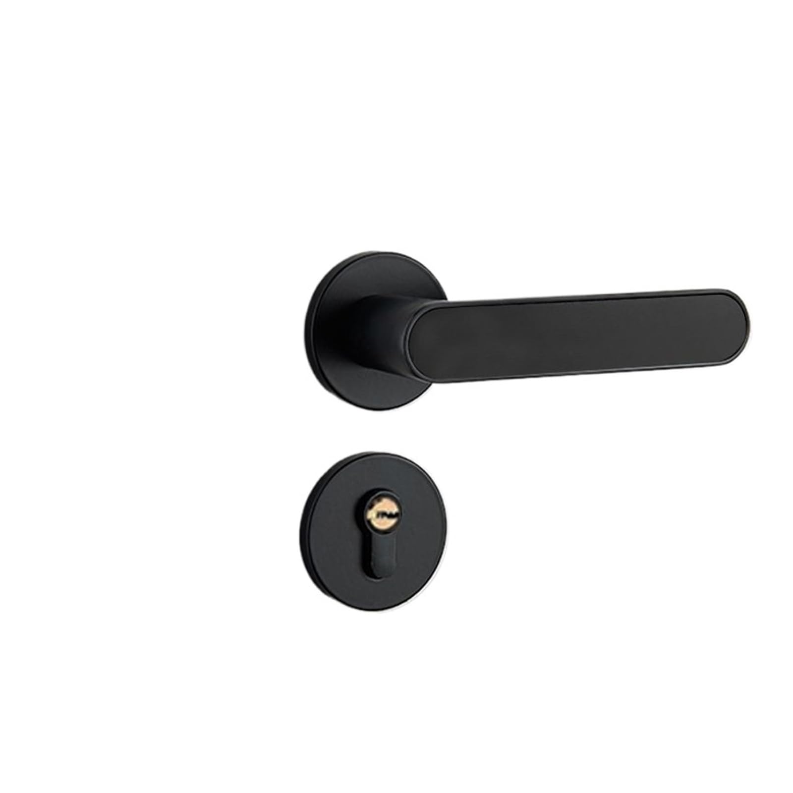 Sjloynwq Black Bedroom Split Door Lock Solid Silent Furniture Hardware(Black)