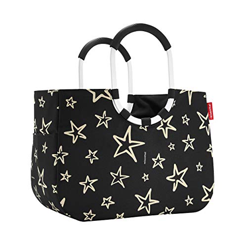 reisenthel loopshopper L Stars, Polyester, Schwarz, 52 x 31 cm