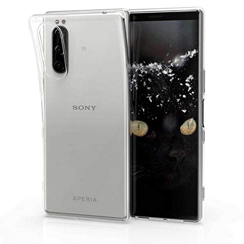 COPHONE® Coque de Protection Compatible avec Sony Xpéria 5 Etui Transparent antidérapent Coque en Silicone Transparente et Discrete