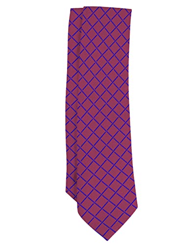 Pertegaz - corbata de seda natural tejida jacquard con estampado de cuadros, talla 8x148cm, color fucsia