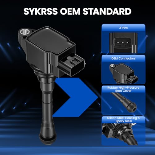 Image of 4-Pack UF659 Ignition Coils Compatible with Nissan Juke 11-17, Qashqai 17-22, Rogue Sport 17-22, Rogue 17-19, Sentra 17-19, 1.6L 2.0L L4 - Replaces 224481KC0A C1807 522202