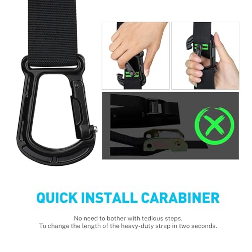 Image of Birch Wood Gymnastic Rings with Adjustable Number Straps, Crossfit Rings for Gym, Workout, Exercise, Outdoor Training, Quick Install Carabiner, 8.5 ft Straps Pull Up Non-Slip Rings