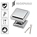 Southern Hills Polished Chrome Square Cabinet Knobs - Pack of 5 - Bathroom Vanity Knobs, Modern Dresser Knob, Kitchen Pulls, Chrome Cabinet Hardware, Cupboard Drawer Knobs SHKM002-CHR-5