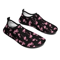Flamingos Print Wading Shoe Men Non Slip Water Shoe Quick Dry Barefoot Aqua Socks Womans Rain Boots Beach Shoes Outdoor Sports Footwear for Beach Surf
