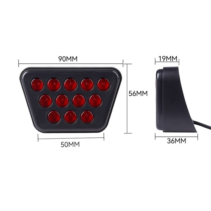 Feu Stop LED Style F1 Universel – TYREE Rouge Ultra Lumineux, Clignotant + Flash Pilote, Pour Voiture, SUV, JDM, Tuning