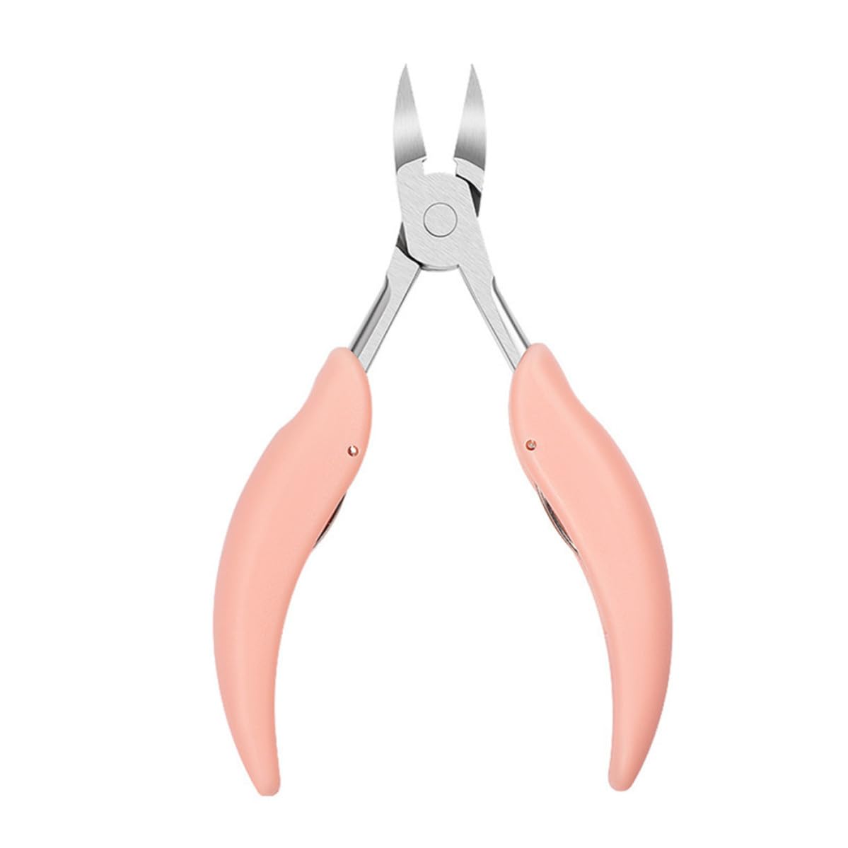 Healifty Professional Nail Cuticle Nipper with Heat-treated Cutter Edges and Nonslip Stainless Steel and Pp Handle, Pink Pedicure Tool for Precise Manicure and Nail Art