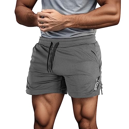 Foweknow Pantalones cortos para hombre Y2K Pantalones cortos para hombre, color sólido, corte holgado, pantalones cortos de entrenamiento, pantalones de ocio, pantalones de verano, pantalones cortos