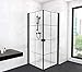 Produktbild MARWELL 90x90x200 cm CLEAN LINE Glasdusche  Duschabtrennung in matt schwarz  Modernes Design für Badezimmer  Hochwertige Glasdusch