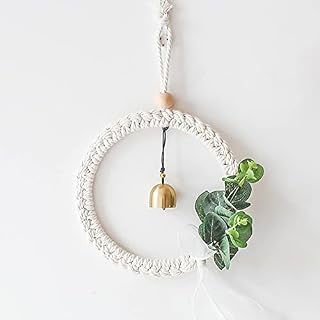 Macrame Wall Hanging Dream Catcher Woven Wall Tapestry with Bell Bohemian Ornaments for Home Wedding Party