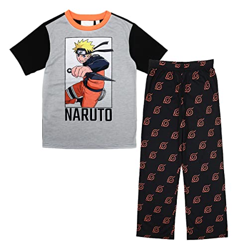 Bioworld Naruto Shippuden Hidden Leaf Youth Boys Pajama Pants & Shirt Set