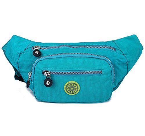 estwell resistente al agua riñonera deportes al aire libre bolsa de cintura Unisex Pequeño Fanny Pack Bum Bag para viajar senderismo deporte, mujer, azul