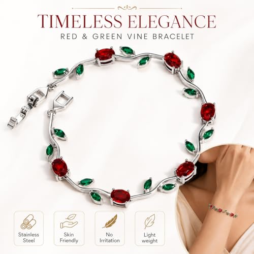 Image of Shining Diva Fashion Tulip Bracelet for Women, Floral Crystal, Anti Tarnish Jewellery Stylish Bracelet Gifts for Girls
