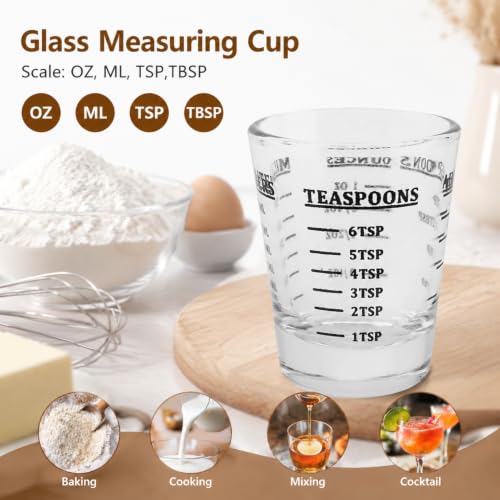 Vaso medidor de 1 onza con 4 escalas 6 medidas miniatura 2