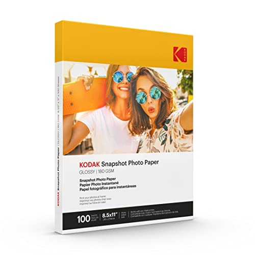 Papier photo KODAK brillant 8,5 x 11 pour éviter le ternissement de vos clichés imprimés