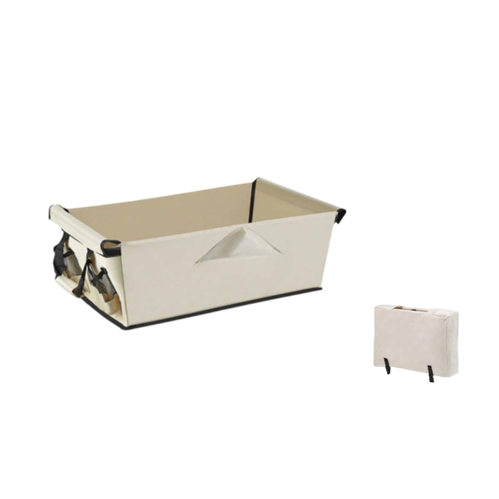 Carrello Pieghevole con Struttura in Metallo Antistrappo Interno Oxford 600D Rivestimento per Campeggiatori, Pesca, Giardinaggio, Beige, Style to 11