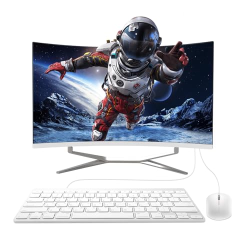 Image of 27 inch All-in-One Desktop Computer, i3-8100 Processor, 16GB RAM 512GB SSD, FHD Curved Monitor, WiFi and Bluetooth, Keyboard & Mouse,for Home Office Gaming