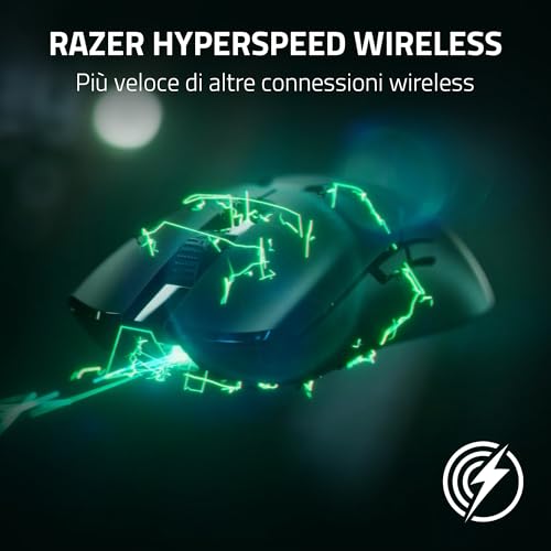 Viper V2 Pro - Mouse wireless per Esport ultraleggero simmetrico per destrorsi (Sensore Ottico da 30K DPI, Tecnologia Wireless HyperSpeed, Interruttori per mouse Ottico Gen-3) Nero - Mouse gaming - Immagine 4