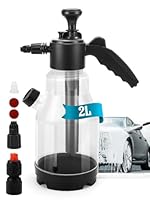 BHHTBB Schaumsprüher Auto 2L Schaumpistole Autowäsche Hand Schaumkanone Autowäsche Drucksprühflasche Auto Schaumlanze mit 2 Düsentypen & Überdruckventil