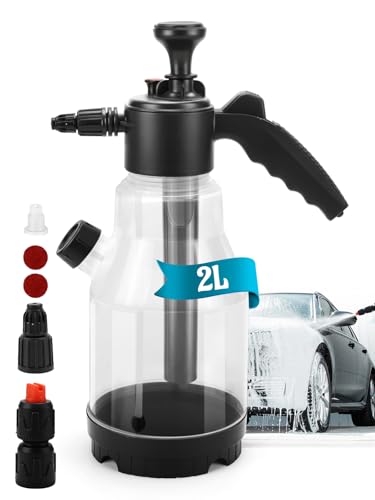 BHHTBB Schaumsprüher Auto 2L Schaumpistole Autowäsche Hand Schaumkanone Autowäsche Drucksprühflasche Auto Schaumlanze mit 2 Düsentypen & Überdruckventil BHHTBB Schaumsprüher Auto 2L Schaumpistole Autowäsche Hand Schaumkanone Autowäsche Drucksprühflasche Auto Schaumlanze mit 2 Düsentypen & Überdruckventil