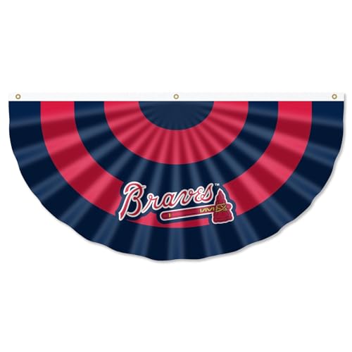 WinCraft Atlanta Braves Bunting Pleated Fan Banners