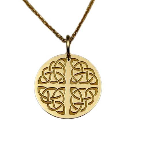 Collar de plata de ley 925 con nudo de la trinidad celta bañado en oro