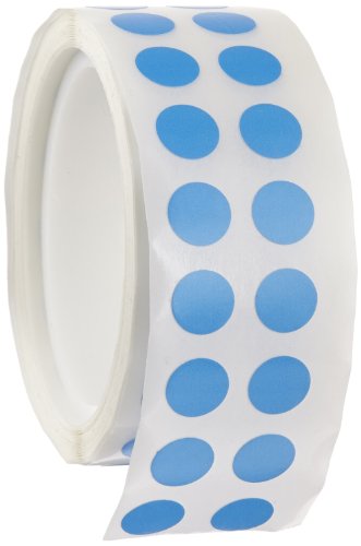 Tough-Spots T-SPOTS-B Polyvinyl Label, 3/8" Diameter, Blue (Roll of 1000) image 2