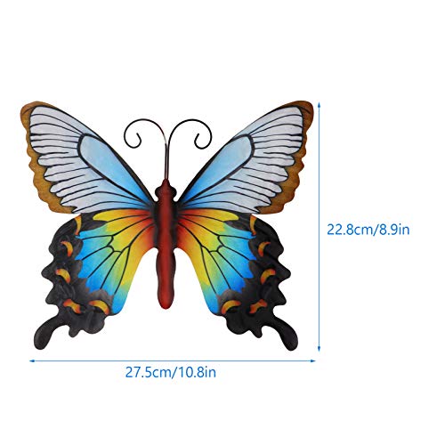 TOPBATHY Metal Parede Arte Borboleta Vivid Insect Inspirado Parede Escultura Estátua Pingente Orname