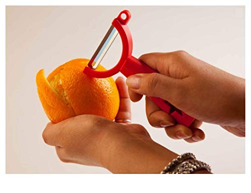 Image of Tupperware Plastic Vegetable Peeler, Orange
