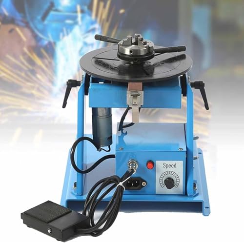 Image of ZSFHJZC Rotary Welding Positioner Turntable 10 Kg, Portable Rotating Welding Positioner Stable Manipulator with Foot Switch, Adjustable Speed 2-20 RPM, for Efficient Welding Applications