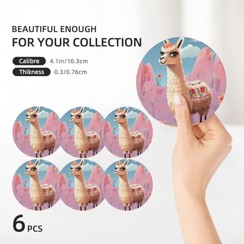 Dessous de verre en céramique durable de qualité supérieure lama
