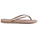 Havaianas Slim Women's Slippers, Rose Gold,5/6 US Women