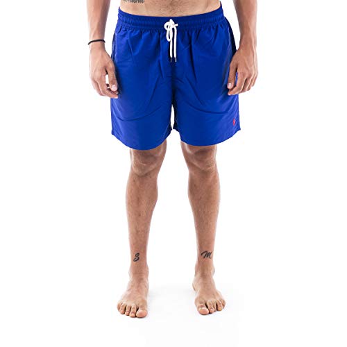 Ralph Lauren Polo Zwembroek voor heren, reiziger zwemmen, effen kleuren met logo borduurwerk