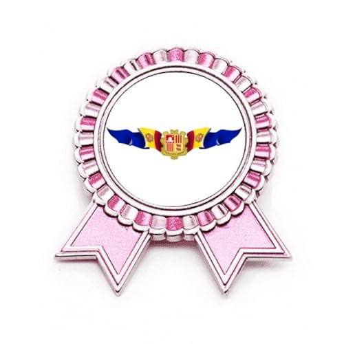 Broche drapeau national rose métal taille M pour rompre la monotonie des tenues
