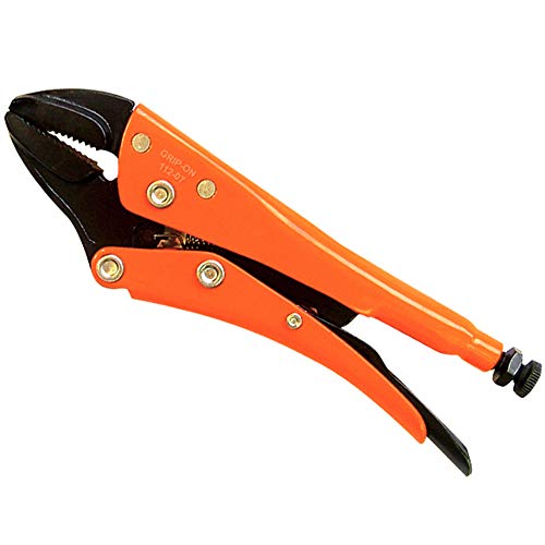 Grip-On 112-07 7-Inch Straight Jaw Locking Pliers in Orange Epoxy