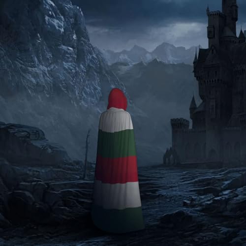 Cape à capuche motif drapeau Hongrie longue pour adulte homme femme