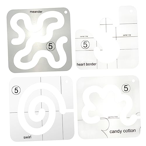 Uonlytech 4Pcs Acrylic Sewing Rulers Durable Templates for DIY Patchwork and Quilting for Sewing Lovers Ruler for Cloth Craft Clothing Ruler for Creative Sewing