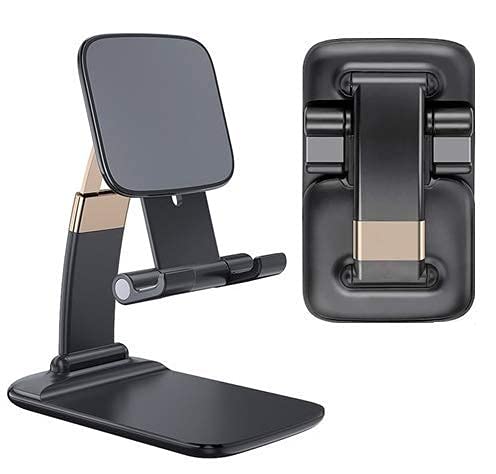 CROGIE Latest Folding Desktop Adjustable Cell Phone Stand, Foldable Portable Metal Phone Stand Phone Holder for Desk, Desktop Tablet Stand Compatible with Mobile Phone/Tablet (B09DW8H1ST) Amazon Price History, Amazon Price Tracker