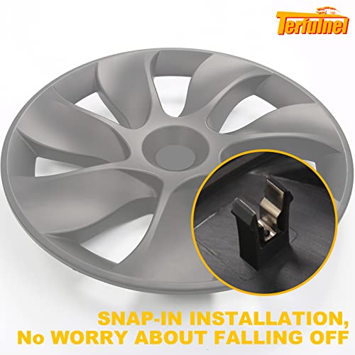 Terfulnel 19 Inch Hubcap Fit 2017-2023 Tesla Model Y Wheel Covers 4Pcs Replacement Hub Caps Protection For Stylish Car Decor #TOP5