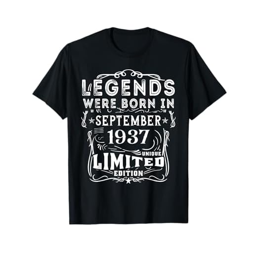 Cumpleaños Septiembre 1937 Edición Limitada Regalo Vintage Camiseta