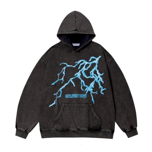 Amazon.com: Aelfric Eden Mens Lightning Graphic Hoodies Print