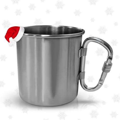 Stainless Steel Camping Mug with Handle 13.5Oz