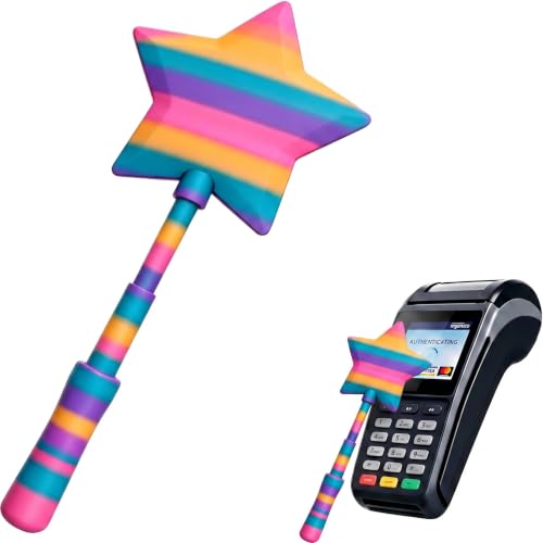 Retractable Credit Card Holder Credit Card Wand 3D Printed Star Tap to Pay Wand Contactless Payment Wand Debit Card Wand for Kids & Adults Cute Fairy Wand for Shopping Public Transport & Trave