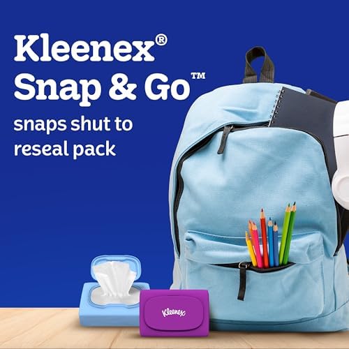 Kleenex Snap & Go Ultra Soft Facial Tissues, 4 Packs, 25 Tissues per Pack — view 7