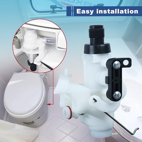 Image of 31705 RV Toilet Water Valve Kit Compatible with ThetFord Aqua-Magic V High and Low Models,RV Toilet Water Valve Module Assembly