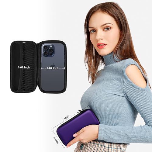 Image of iMangoo Travel Essential Electronics Organizer Charger Case Carrying Pouch | 6.5x3.2x1 inch Power Bank Tech Accessories Protective Storage Shockproof Portable Purse Men Women School Office Trips Must Have