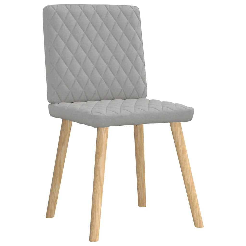 Chaises à Manger Lot de 4 Gris Nuage Tissu, Fauteuil scandinave Moderne, Meuble de Salle à Manger avec Dossier, Assise Confortable, Design Industriel, Robuste et Stable
