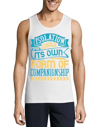 Débardeur en coton pour homme blanc avec slogan littéraire original