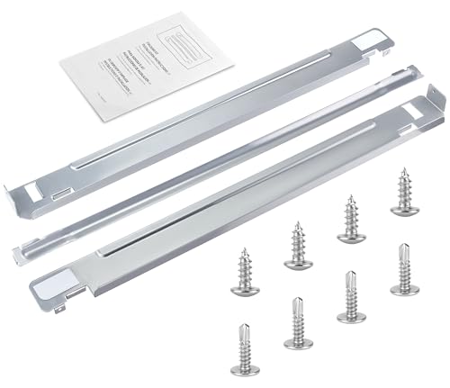 AMI PARTS 29-inch Laundry Stacking Kit Compatible with LG Washer & Dryer Stacking Bracket ‎‎Chrome-Plated Metal (10-YEAR QA) -KSTK2