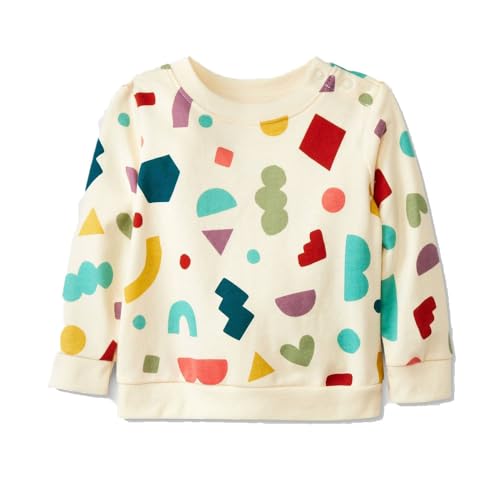 Cat & Jack Unisex Baby Abstract Shapes French Terry Sweatshirt - (US, Age, 0 Months, 3 Months, Ivory Shapes)